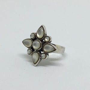 NWOT Sterling Silver MOP Abalone Flower Ring